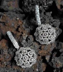 Zevarly Shaira Bali Pattern Cz Earrings