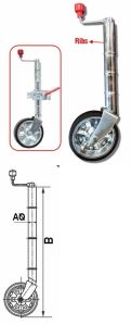 Trailer Premium Jockey Wheel With Ribs