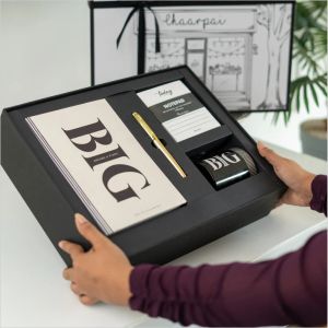 Customized Big Dreams & Plans Cream Design Gift Set For Office