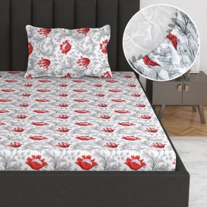 Tulip Floral Elastic Fitted Single Bed Bedsheet