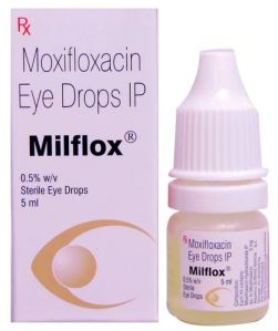 Plastic Milflox Moxifloxacin Eye Drop, Bottle Size : 5 Ml