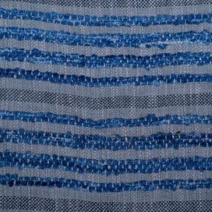 Blue & Gray Stripes Cotton Blend Jacquard Fabric