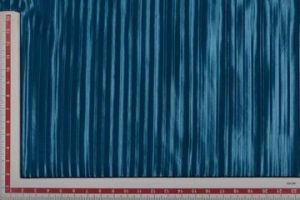 Blue Plain Pleated Knit Fabric