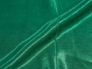 Dark Green Plain Gaji Silk Fabric