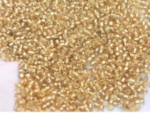 Golden Silverline Round Rocaille Glass Seed Beads