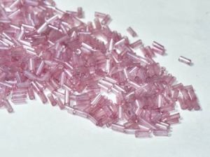 Lavender Transparent Lustre Pipe / Bugle Glass Seed Beads (4.5 Mm)