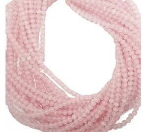 Light Pink Spherical Monalisa Glass Pearl Beads