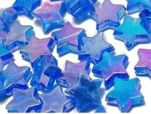 Metallic Blue Star Shaped Designer Crystal Beads