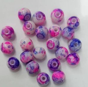 Multicolor Designer Glass Pearls