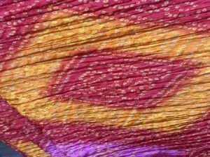 Multicolor Traditional Crushed Bandhani Viscose Silk Fabric