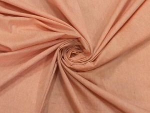 Peach Plain Handloom Hand Dyed Pure Cotton Ikat Fabric