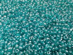 Sea Green Transparent Round Rocaille Glass Seed Beads