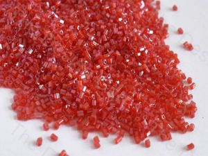 Transparent Dark Red 2 Cut Seed Beads