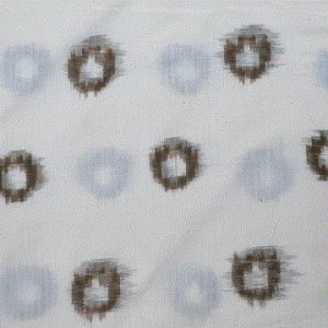 White Motifs Cotton Handwoven Double Ikat Fabric