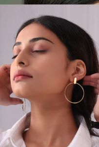 Big Loop Brass Women Earrings