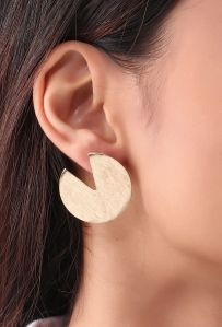 Pac Man Brass Women Earrings