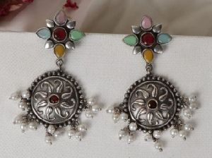 Panchratani Kundan Ethnic Pearl Danglers  Women Earring