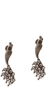 Peacock Majesty Silver Earrings For Women