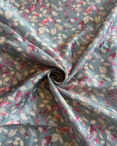 Leaf Printed Tissue Fabric, Color : Multi Colour