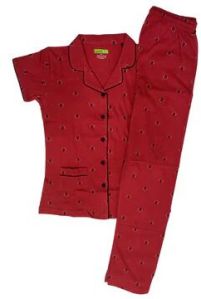 Square Dot Girls Red Night Suit Gfopj - 49830