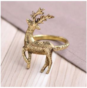 Daylight Handicrafts Aluminium Animal Napkin Ring, Color : Golden Antique