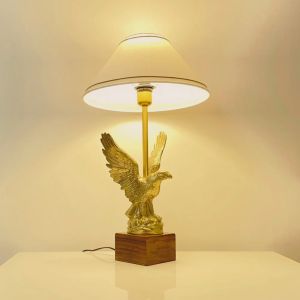 Antique Brass Finish Metal Design Eagle Table Lamp