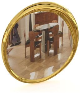 Gold Metal Round Frame Wall Mirror