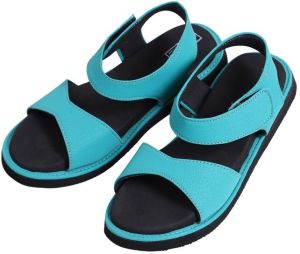 Ladies Aqua Blue Supportive Ankle Strap Mcp Sandals