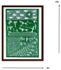 Huge Tree In Village Warli Painting (Mehendi) WLS82