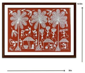 Village Tarpa Dance Painting (BROWN)WLS25