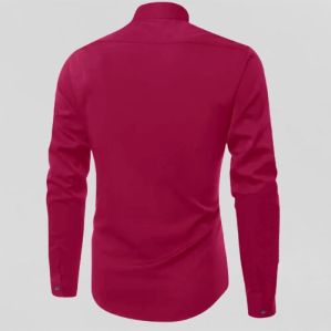 Mens Pink Regular Fit Cotton Printed Shirt