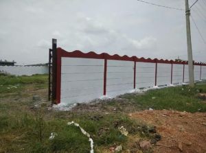 Modular Concrete Precast Boundary Wall, Color : White & Grey