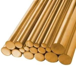 Brass Round Rod, Color : Golden For Industrial Use