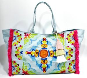 Canvas Embroidered Boho Bag