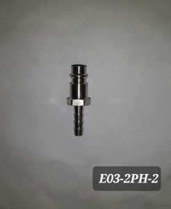 German Type Quick Plug - 6.50mm Hose Barb Steel Nickel - Imp