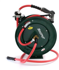 Zephyr Auto-retractable Water Hose Reels 13mm X 15m Heavy Duty - Green (ZWR1315HD-GE)