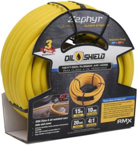 Zephyr OilShield Rubber Air Hose 10mm X 50m With Fittings (OS1050)