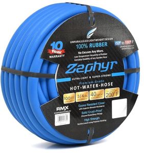 Zephyr Rubber Hot-n-cold Water / Garden Hose 19mm X 8m  With Fittings (ZW1908)