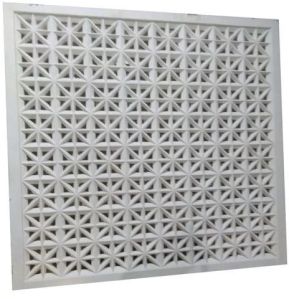 1.7 Inch Square White GRC Jali