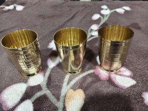 Designed Brass Glass For Gift Home Use