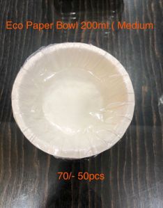 200ml Eco Paper Bowl, Color : White, Technics : Machine Made