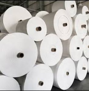 Plain Polypropylene PP Laminated Woven Fabric, Color : White for Packaging