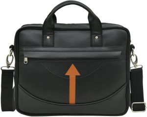 Black Office Leather Laptop Bag 40.5 X 29.5 X 9 Cm