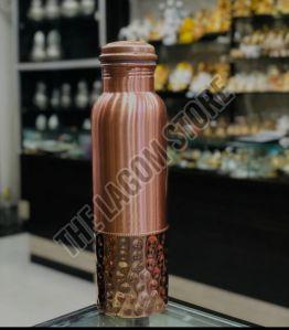 Hammered Copper Water Bottle, Color : Brown, Storage Capacity : 950 Ml, Weight : 240 Gm