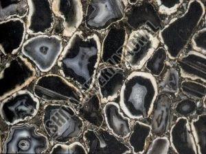 Gemstone Polished Black Agate Slab, Shape : Rectangular, Speciality : Fine Finish