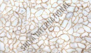 Polished Gemstone White Agate Slab, Shape : Rectangular