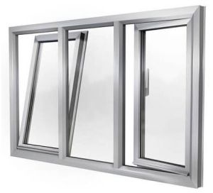 Polished Tiltable Window, Color : Grey Standard, Frame Material : Metal