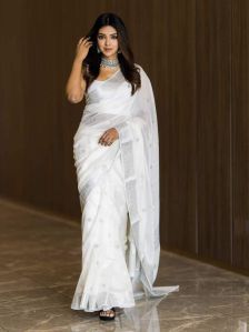Multicolor Banarsi Khaddi Georgette Silk Saree