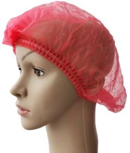 Red Bouffant Cap