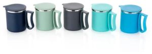 Plastian Stainless Steel & Plastic Polished Plain Insulated Coffee Mugs Modern Standard